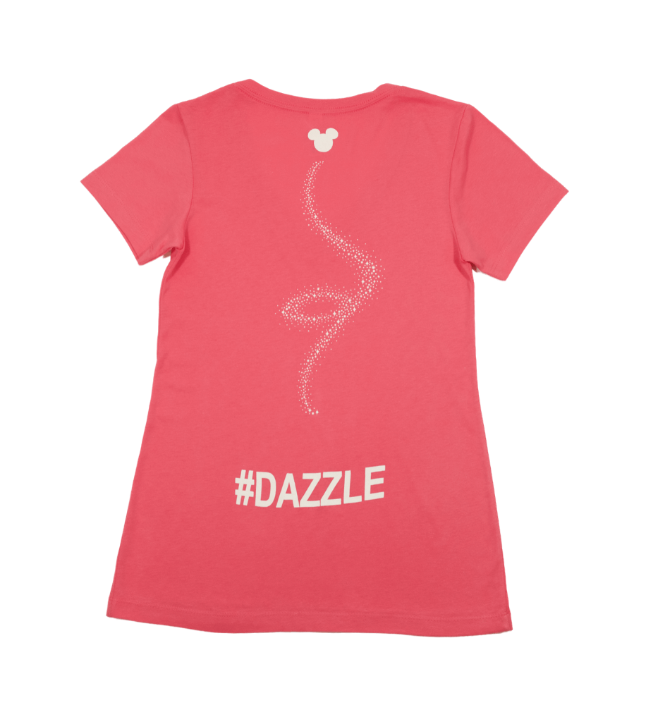 #DAZZLE Pink V-Neck Tee for Women - Image 2