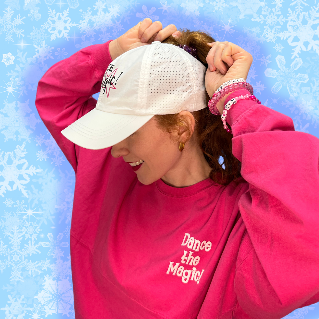 Cap for High Ponytails with "Dance the Magic logo