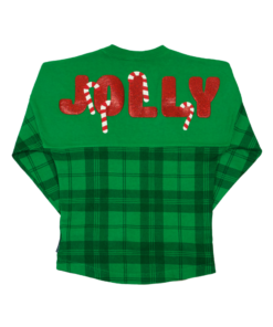 "Jolly" Green Plaid Spirit Jersey® for Kids