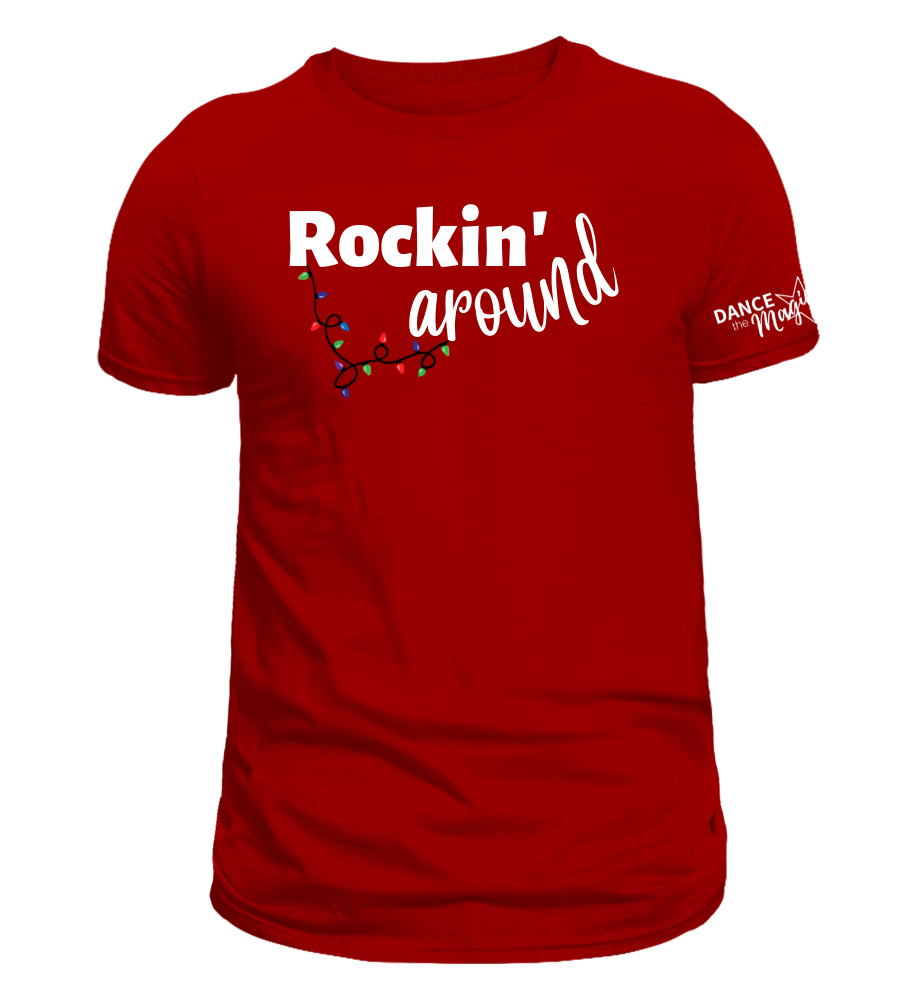 "Rockin' Around" Red T-Shirt for Kids & Adults