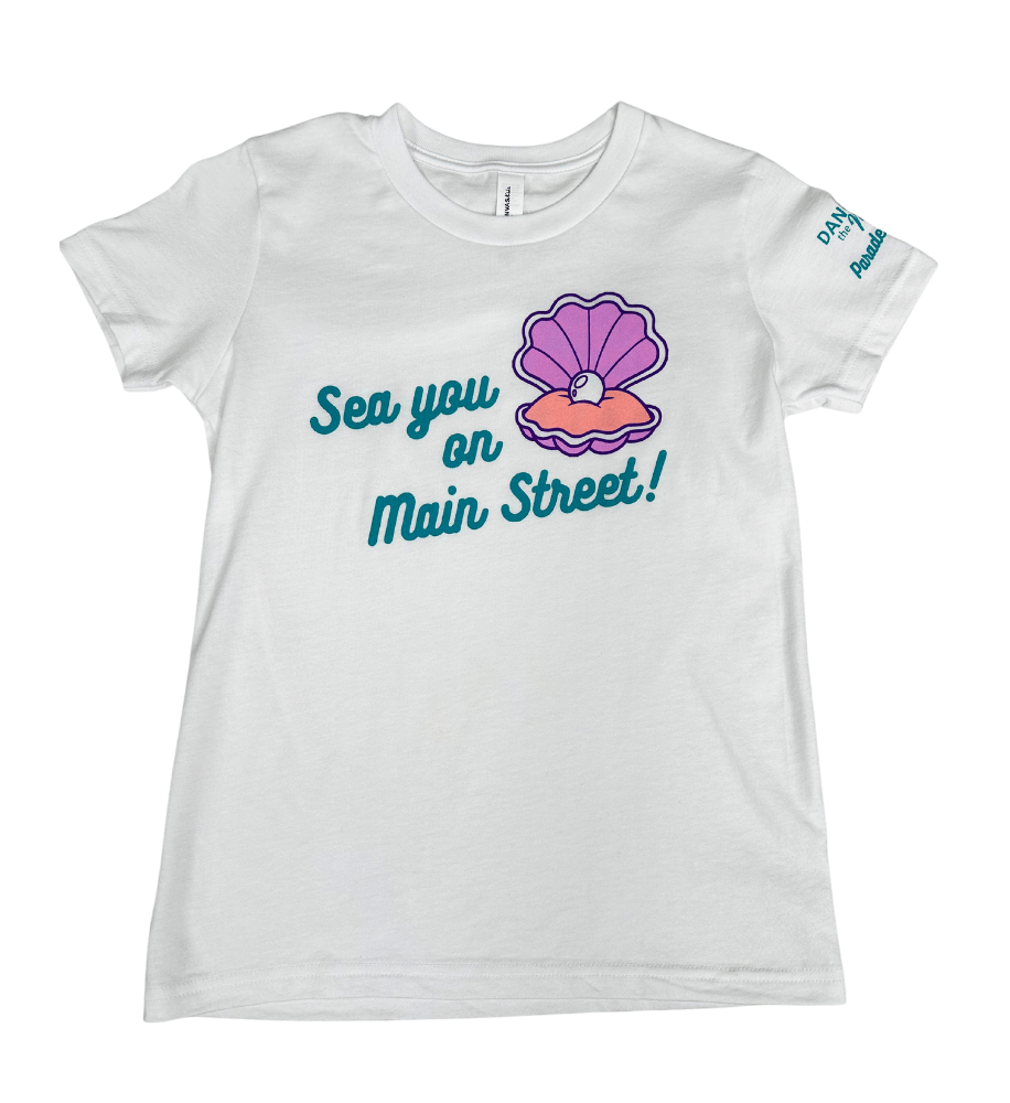 "Sea You On Main Street" White T-Shirt for Kids