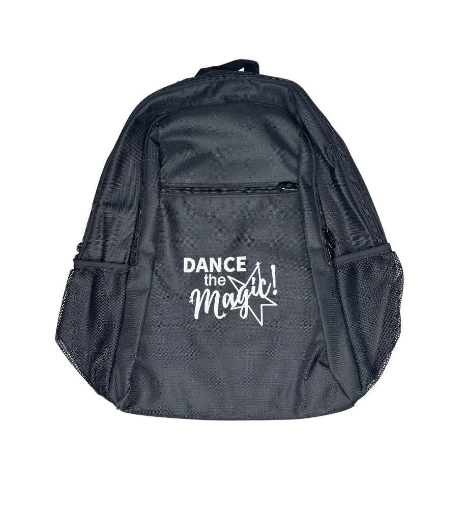 Dance the Magic Classic Black Backpack with Water Bottle Pockets