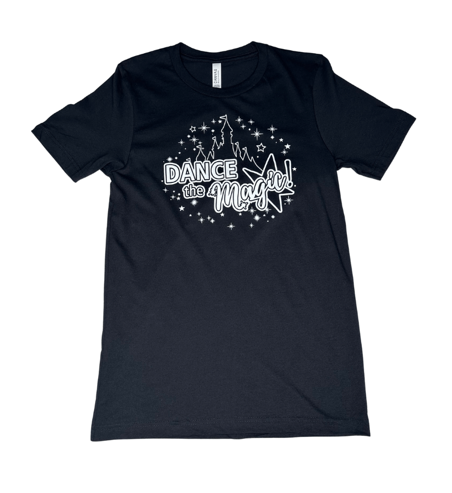Dance the Magic Castle Black Scoop Neck Tee for Adults & Kids